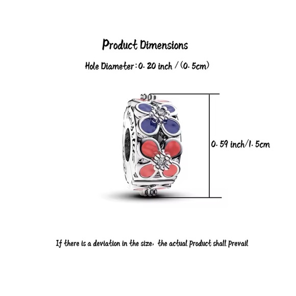 PAIR*** Pink & Purple Flowers Clip Charms - Picture 4 of 16